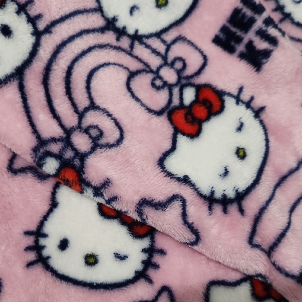 Hello Kitty Pink Fleece Sweatshirt with Red Bow Accents - Picture 2 of 4